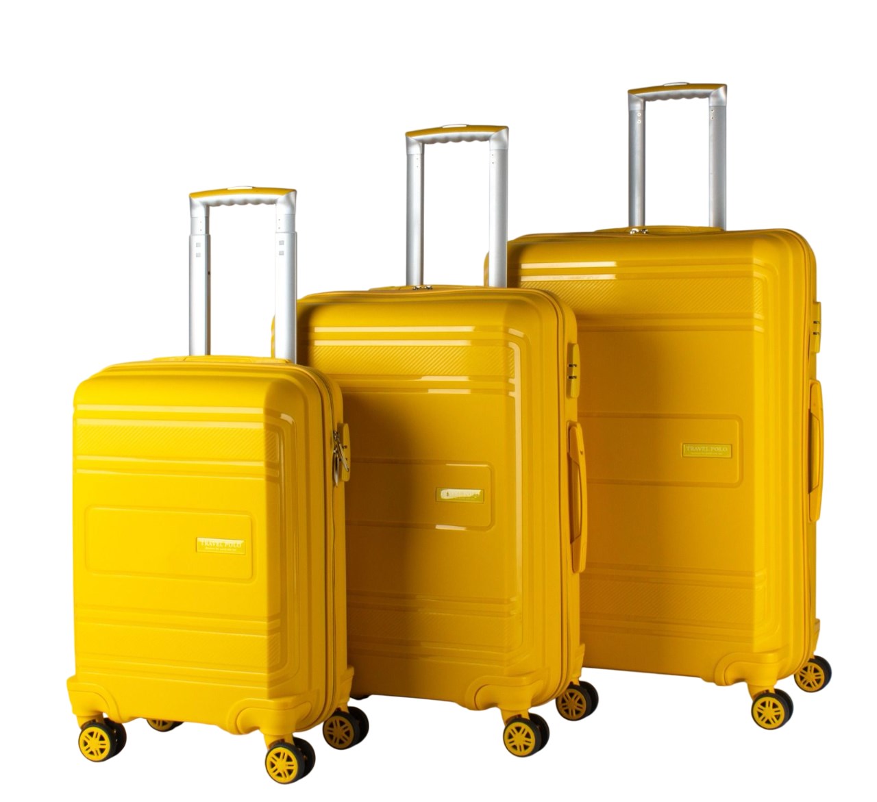 Pp-Silikon Plastik Valiz Sarı 3'Lü