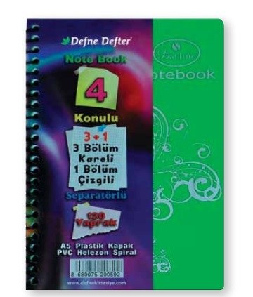 Star P.P Kapak A-5 Ayraçlı 3+1 120 Yaprak