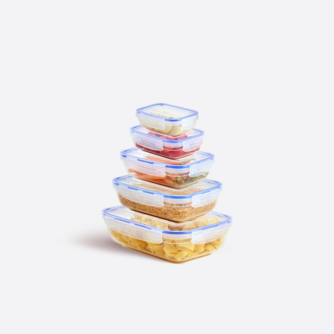 5'Li Contalı Dikdörtgen Set(310,565,975,1675,2725 Ml)