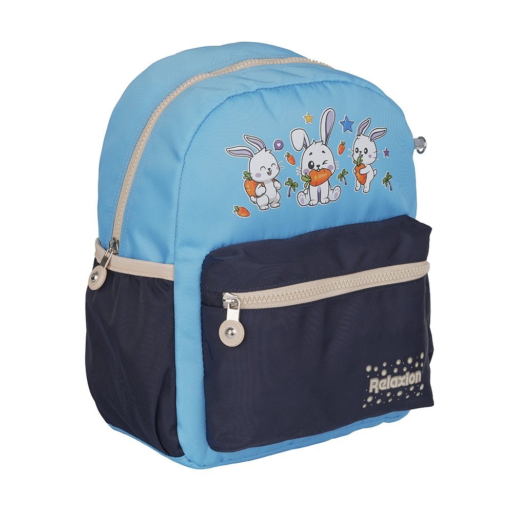 Renkli Anaokulu Çantası Üç Tavşan