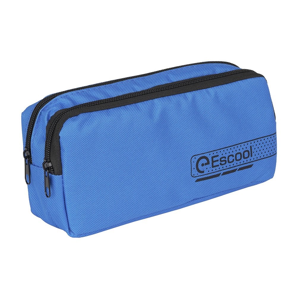 Escool Çift Gözlü Kalemlik Mavi