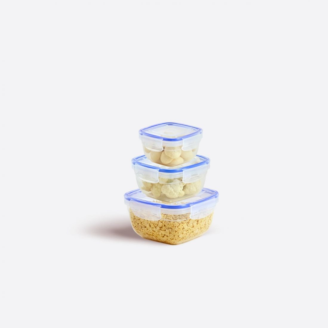 3'Lü Contalı Kare Set(275,500,900 Ml)