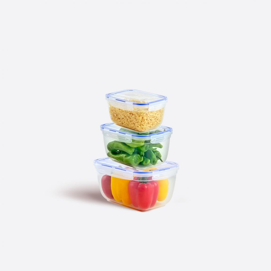 3'Lü Contalı Dikdörtgen Set(1800,3000,5000 Ml)