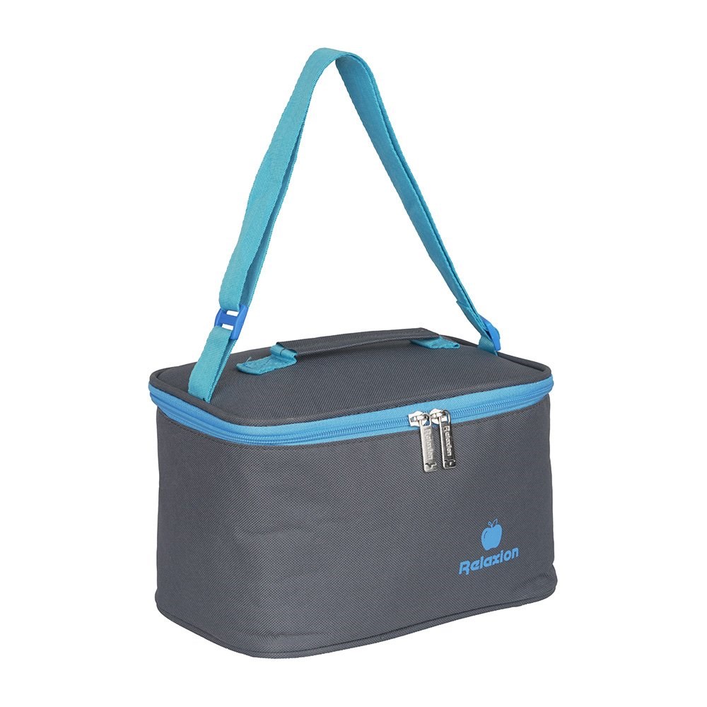 Şapkalı Beslenme Çantası Gri Turkuaz