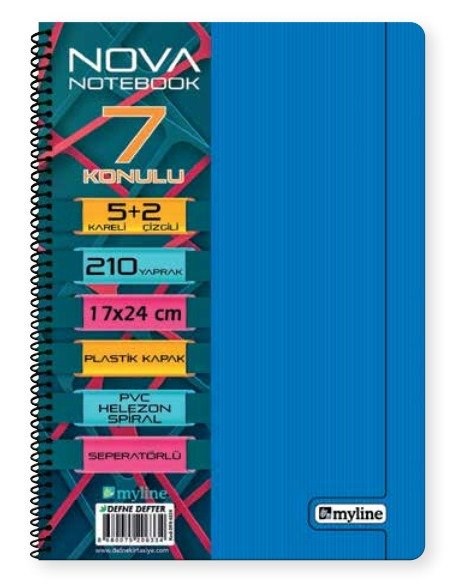 Nova P.P Kapak A-4 Ayraçlı 5+2 210 Yaprak