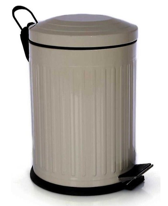 Vıntage Pedallı Çöp Kovası Cappuccıno 5 Lt