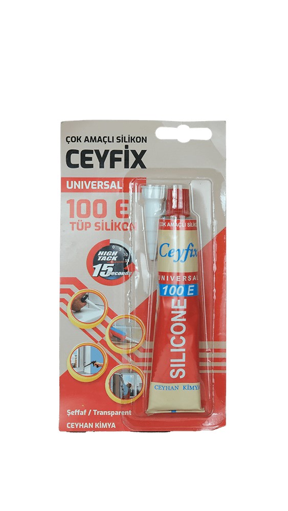 Çok Amaçlı 100E Tüp Silikon 50G Kartela