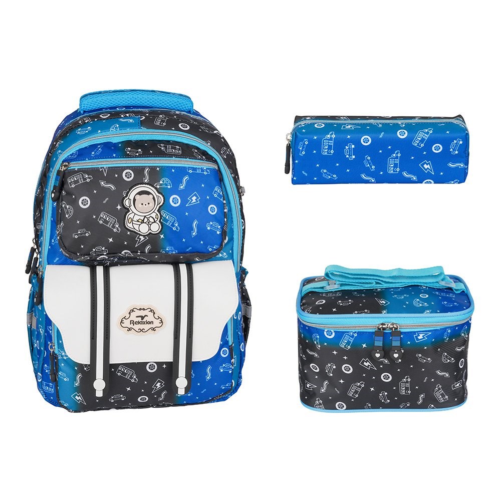 Relaxion İlkokul Çantası Siyah Mavş