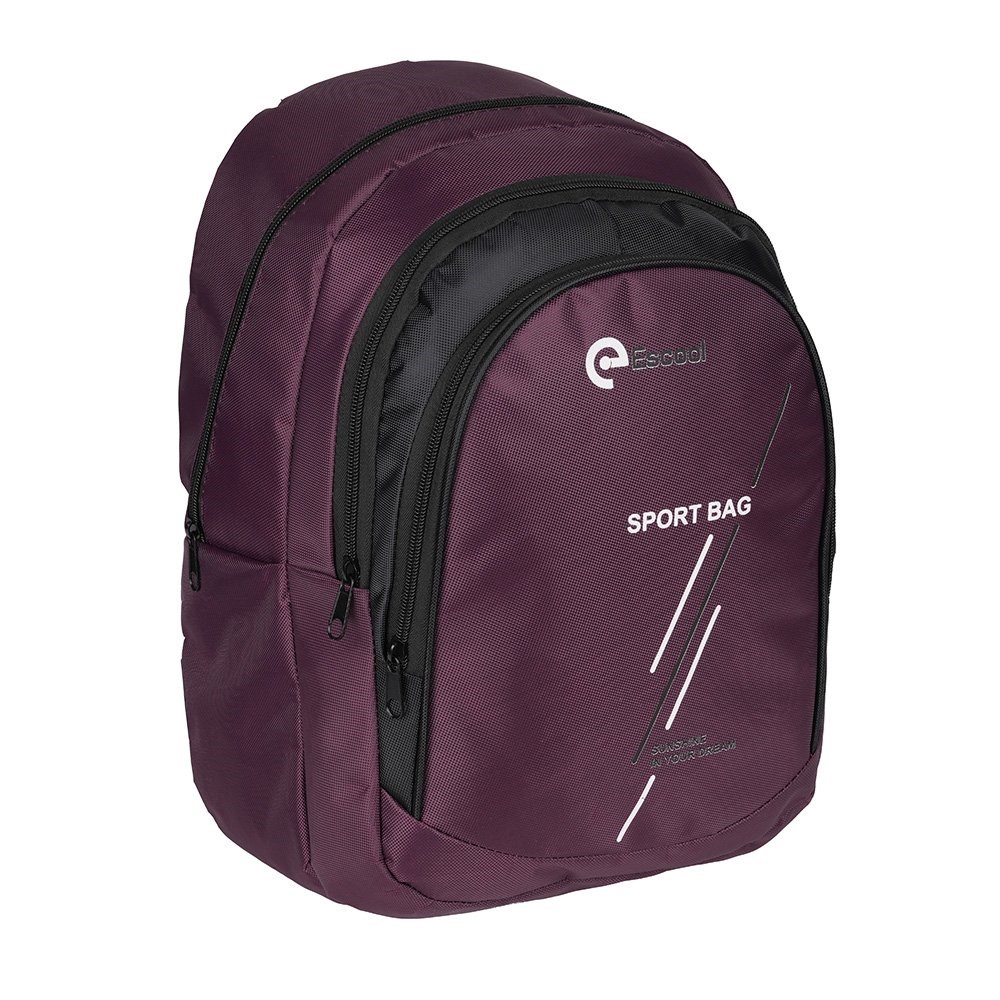 3 Gözlü Sport Sırt Çantası Bordo