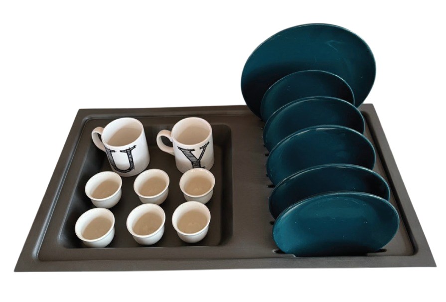 2 Li Bardaklıklı Tabaklık