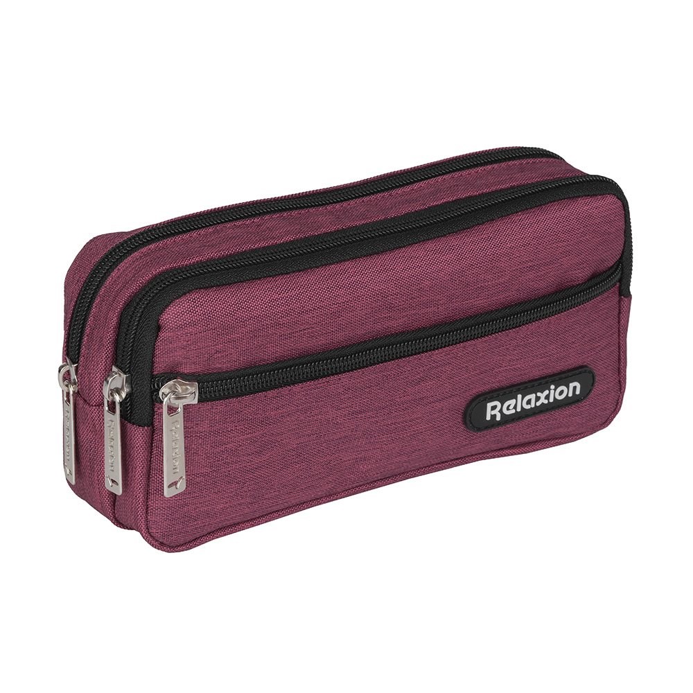 Relaxıon 3 Gözlü Kalemlik Bordo