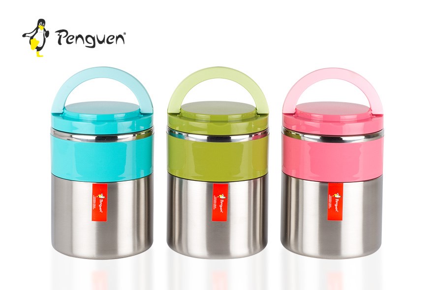 Renkli Inox Yemek Termosu Çiftli