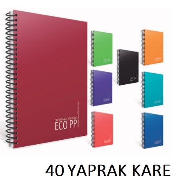 Eko Spiralli Pp Kpk. A4 Kare Def. 40 Yaprak
