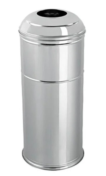 Bombe Kapak Çöp Kovası Krom (430 Klt.)