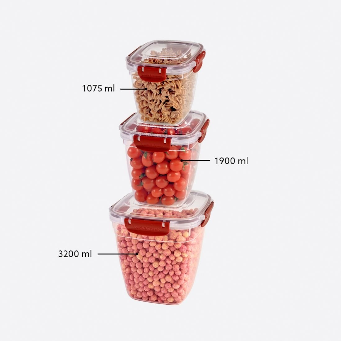 3'Lü Derin Master Kare Set(1075,1900,3200 Ml)