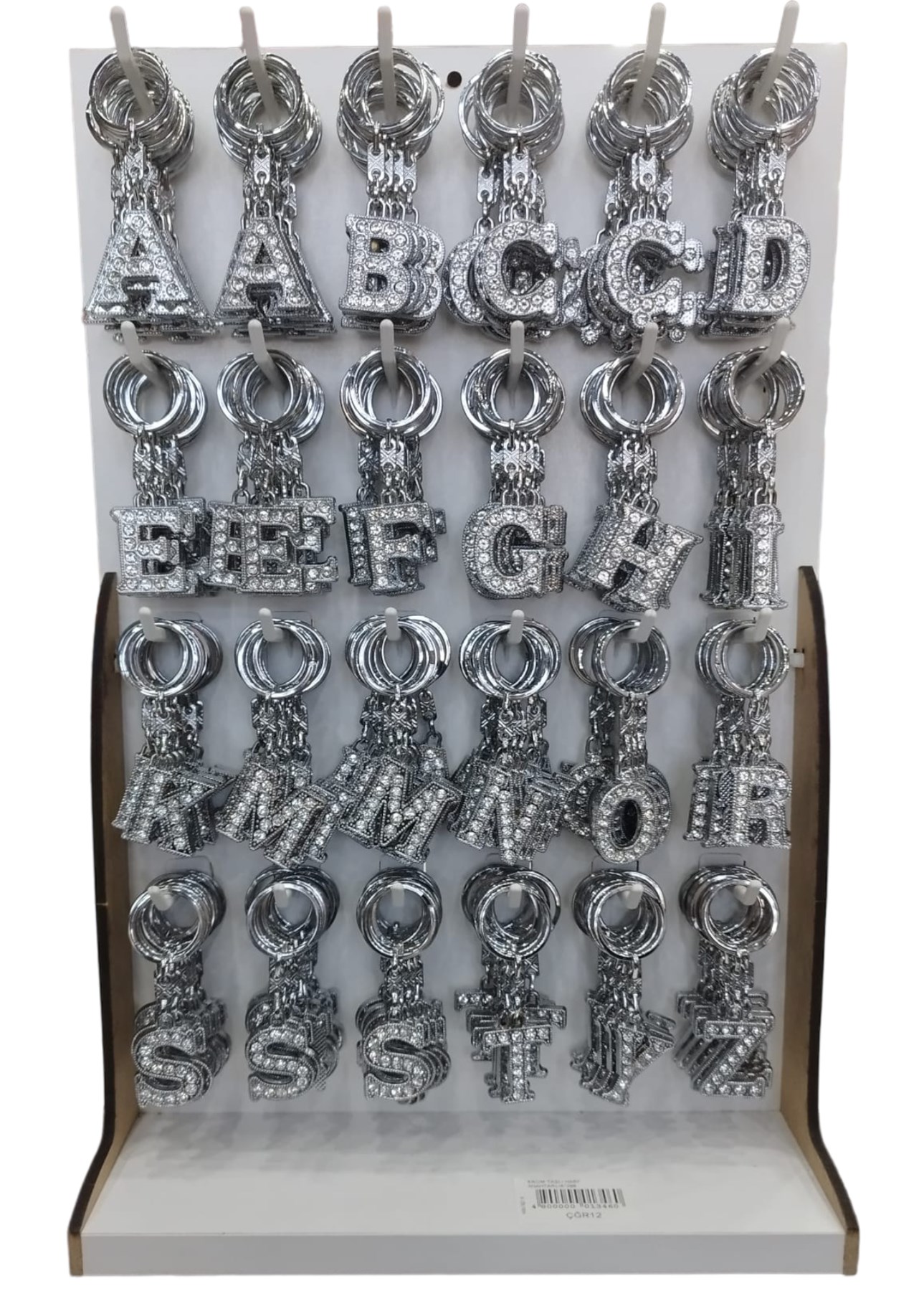 Krom Taşlı Harf Anahtarlık*288