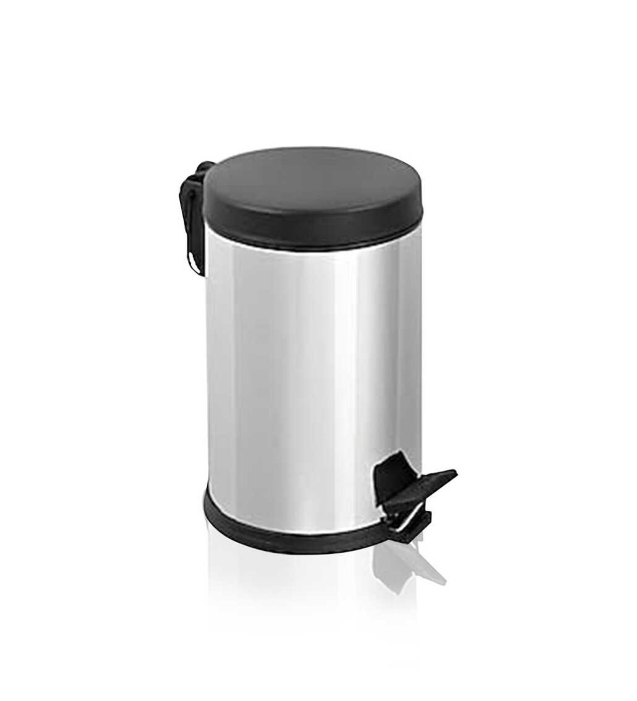 Pedallı Çöp Kovası Plastik Kapaklı 430 Kalite Mikro 3 Kapasite