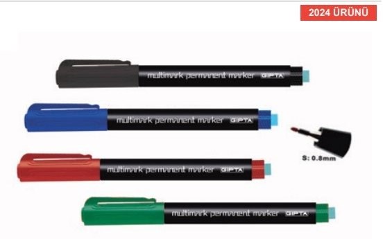 Permanent Marker Asetat Kalemi (M) 4 Renk Set