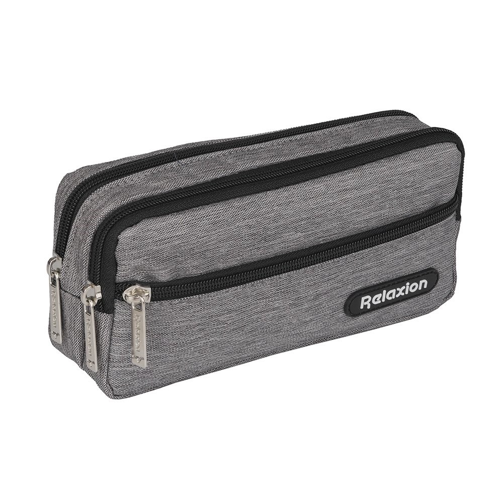 Relaxıon 3 Gözlü Kalemlik Koyu Gri