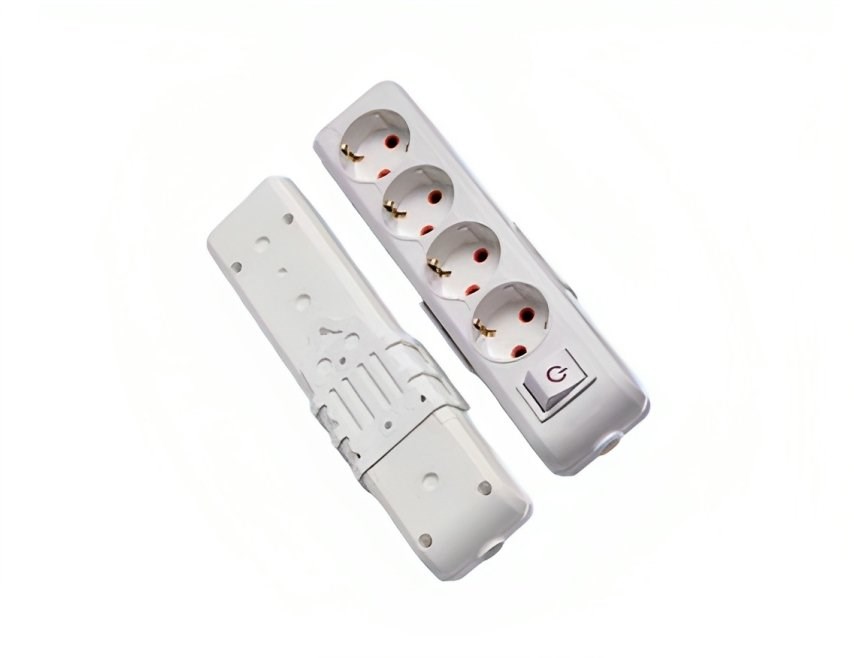 4 Lü Topraklı Grup Priz Anahtarlı Klemensli