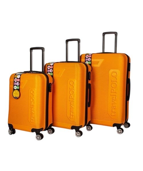 Abs Plastik Valiz Turuncu 3'Lü