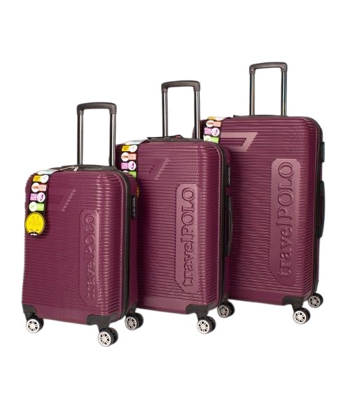 Abs Plastik Valiz Mor 3'Lü