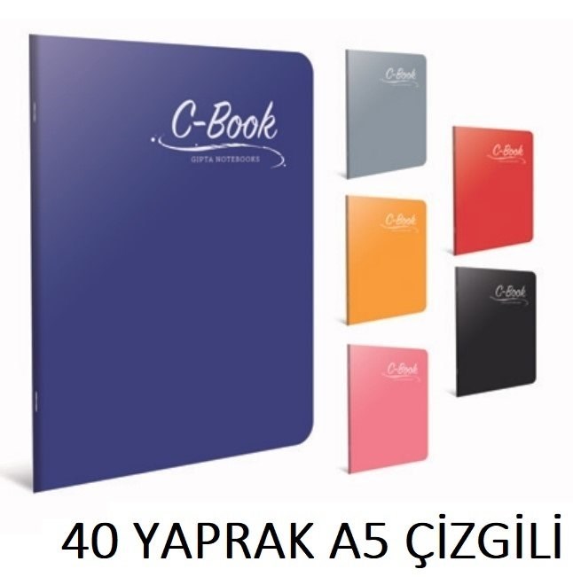 C Book Tel Dikiş Pp Kpk. A5 Çizgili Def. 40 Yaprak