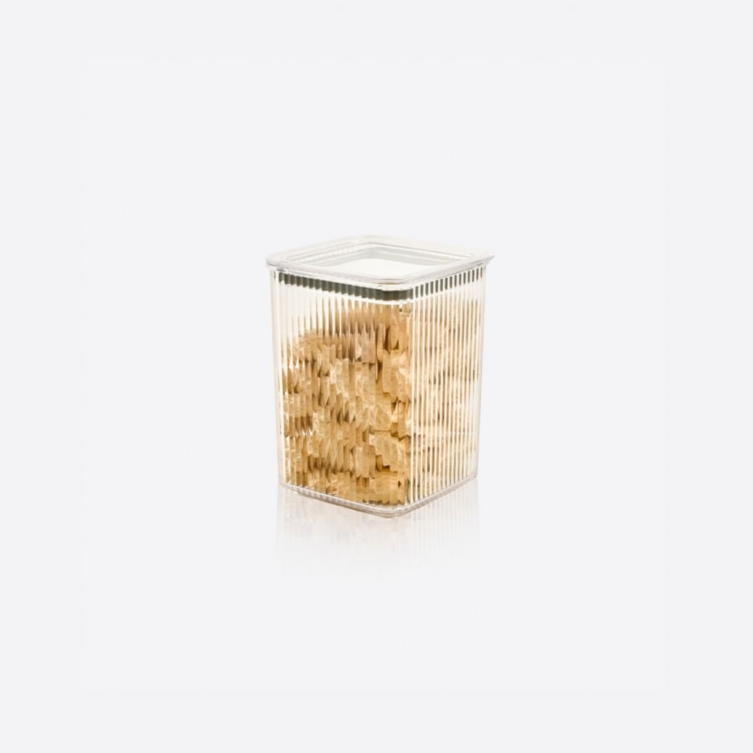 1100 Ml Çizgi Desenli Kare Food Container