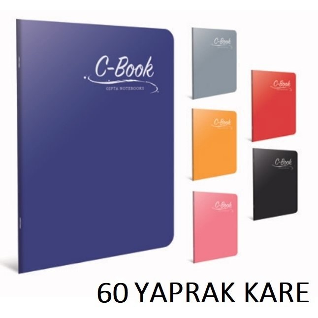 C Book Tel Dikiş Pp Kpk. A4 Kare Def. 60 Yaprak
