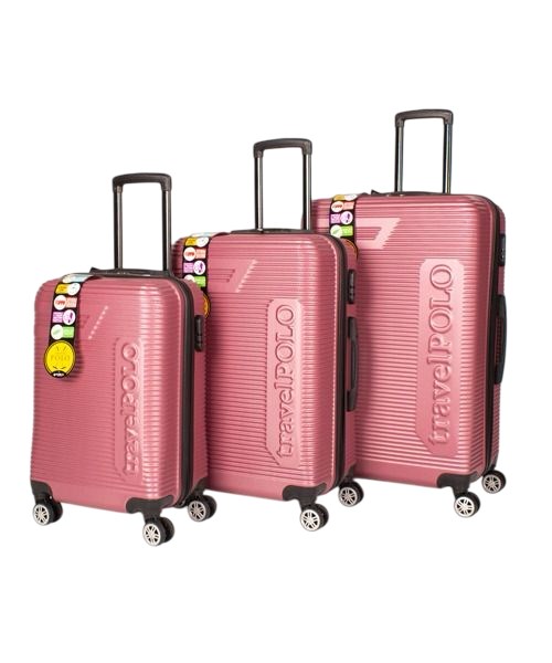 Abs Plastik Valiz Pudra 3'Lü