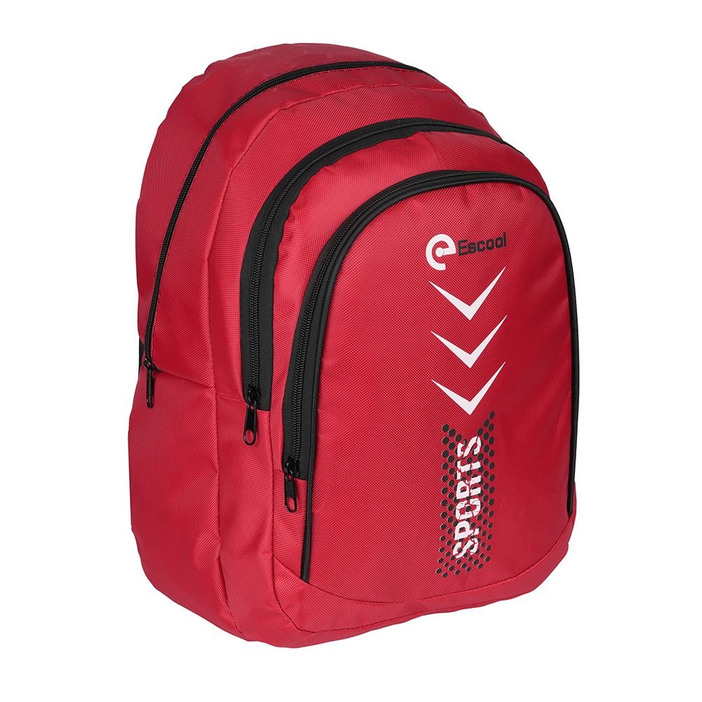 3 Gözlü Sport Sırt Çantası Kırmızı Siyah