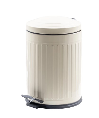 Vıntage Pedallı Çöp Kovası Krem 5 Lt