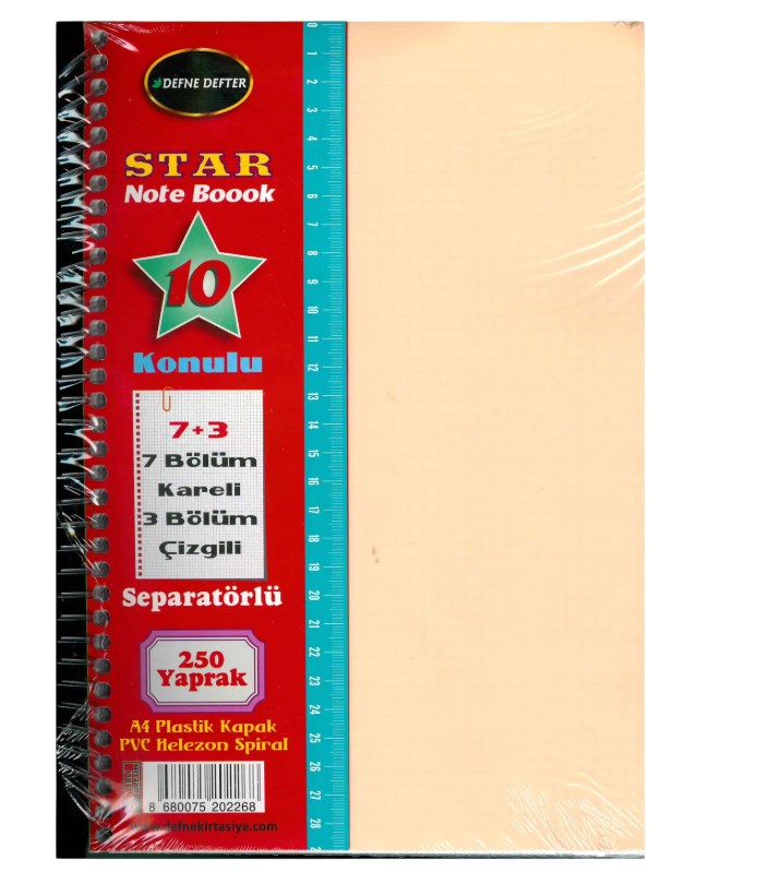 Star P.P Kapak A-4 Ayraçlı 7+3 250 Yaprak