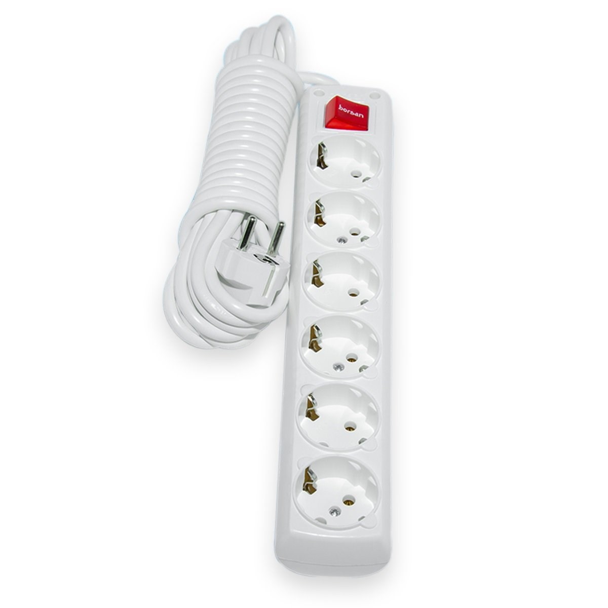 6 Lı 5 Metre Grup Priz Anahtarlı