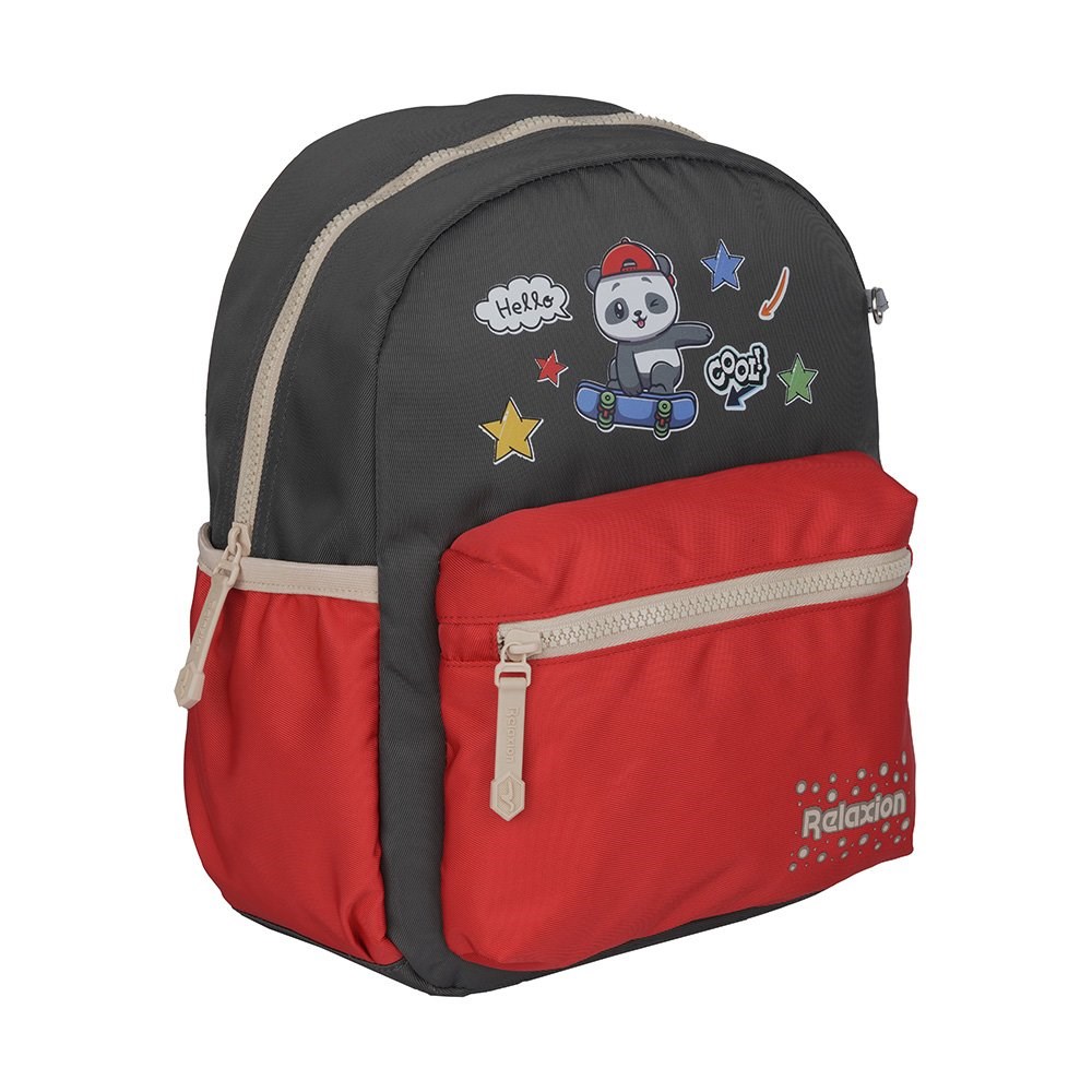 Renkli Anaokulu Çantası Kaykaylı Panda