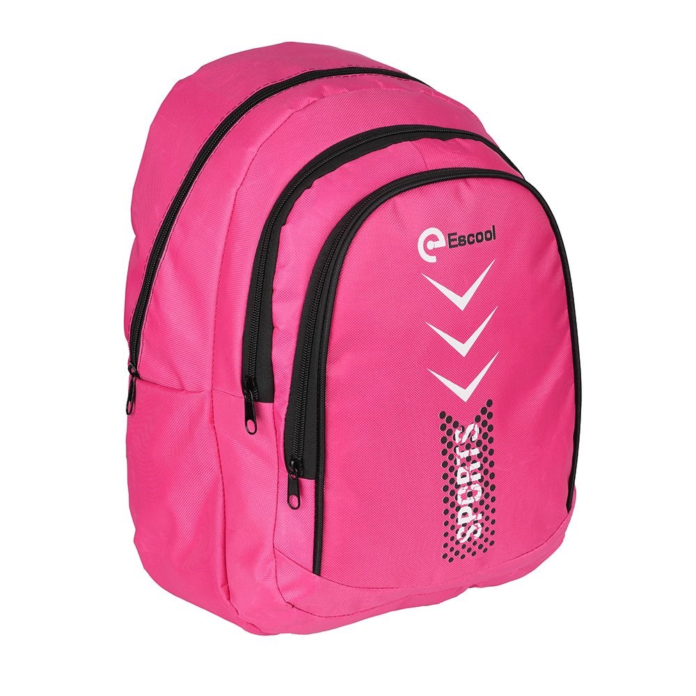 3 Gözlü Sport Sırt Çantası Pembe Siyah