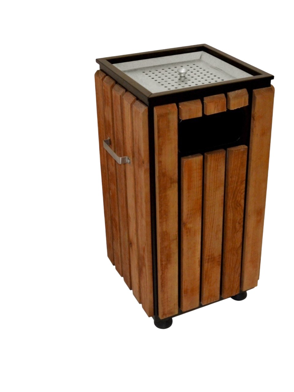 Ahşap Çöp Kovası Kare