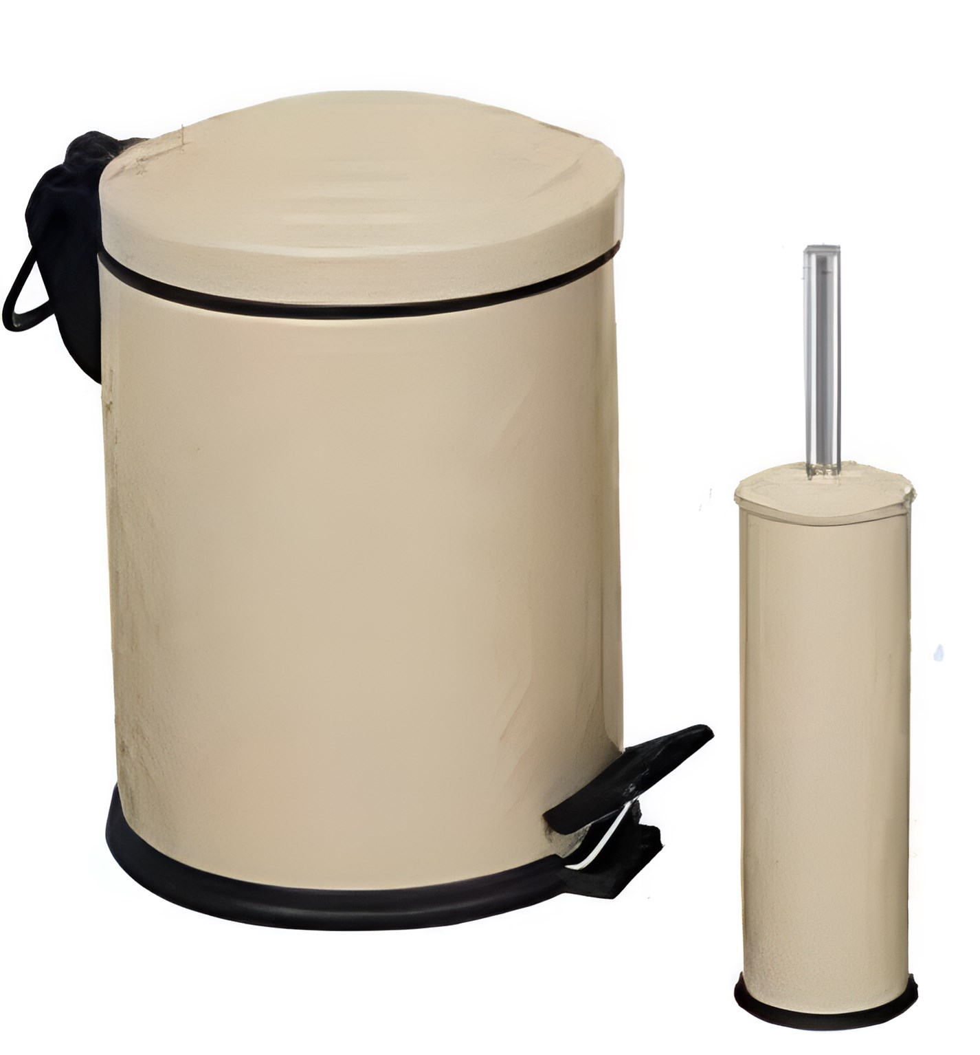2'Li Banyo Seti Cappuccıno (Mikro 3 Pedallı Çöp Kovası+Mikro 1 Fırçalık)