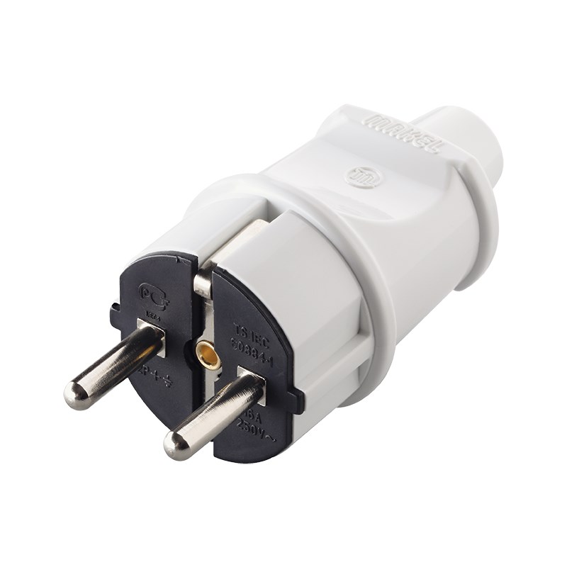 Topraklı Erkek Fiş Akses Beyaz (100)(400)