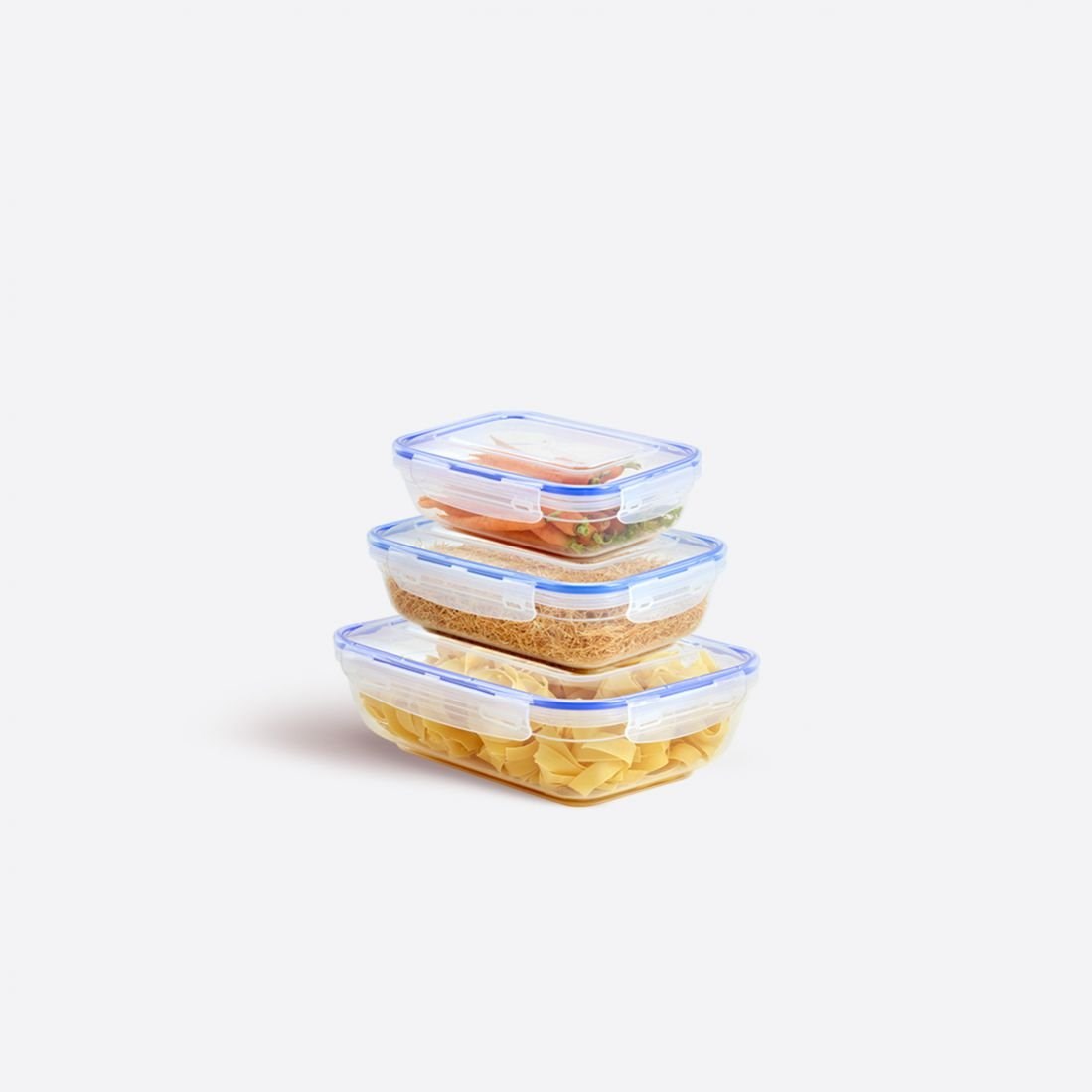 3'Lü Contalı Dikdörtgen Set(975,1675,2725 Ml)