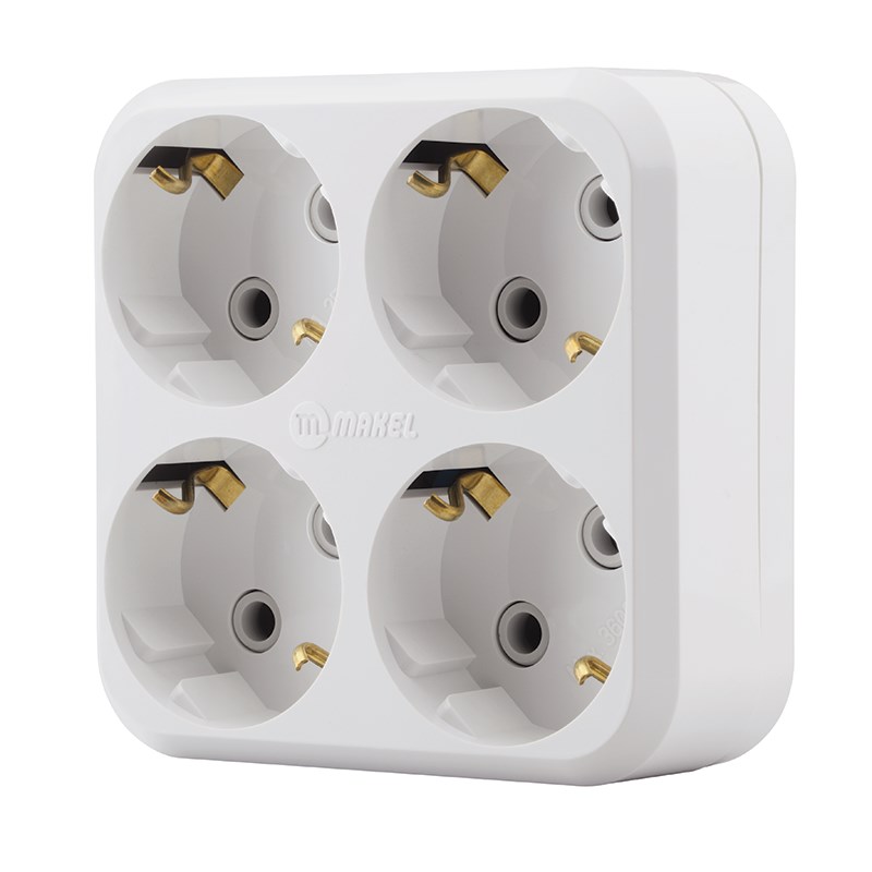 Aksesuar 4 Lü Golyat Beyaz Kare Tip