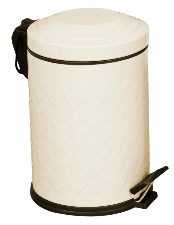 Zik Zak Model 5 Lt Pedallı Yavaş Kapanan Çöp Kovası Krem