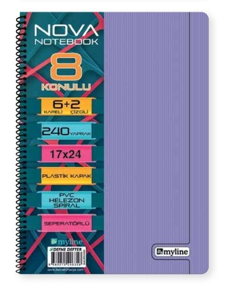 Nova P.P Kapak A-4 Ayraçlı 6+2 240 Yaprak