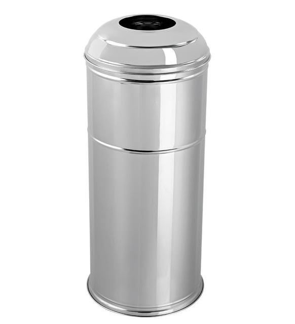 Battal Boy Bombe Kapak Çöp Kovası Krom (430 Klt.)