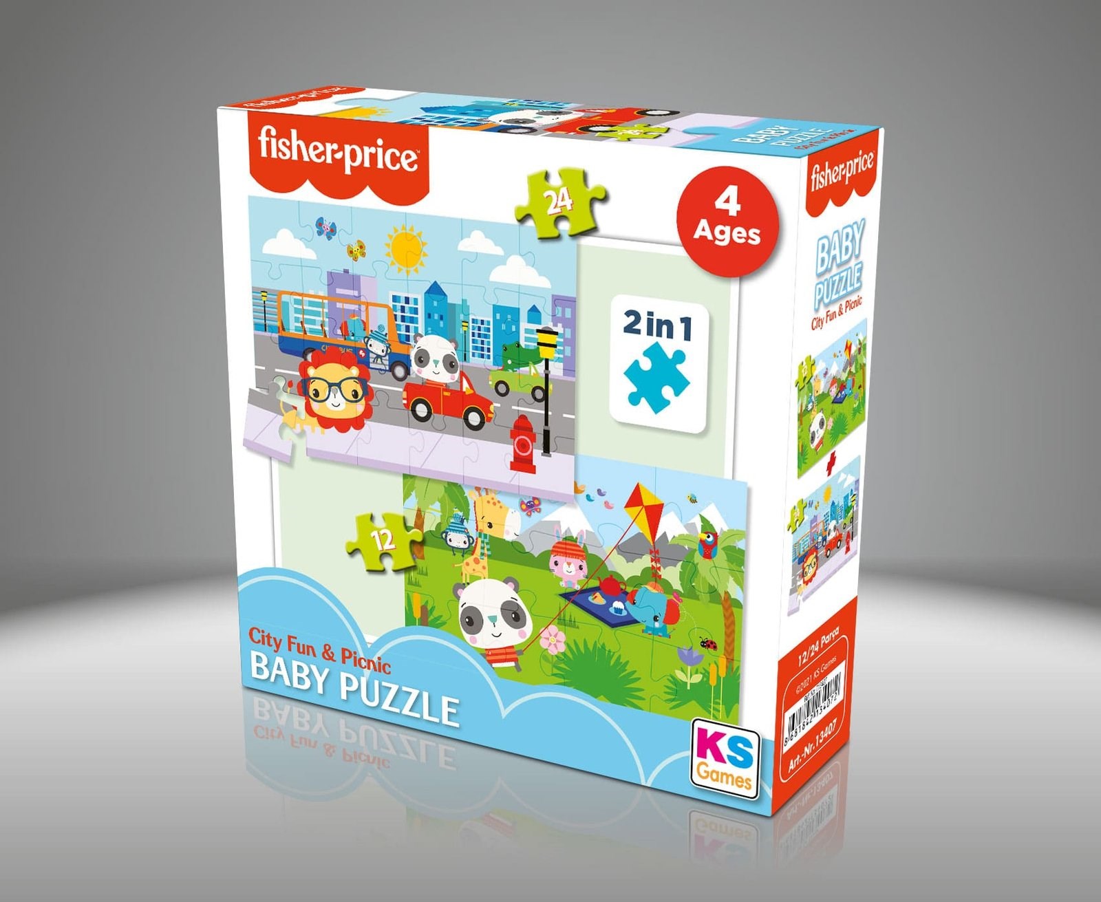 Baby Puzzle City Fun &Amp; Picnic   2İn1  - 12/24