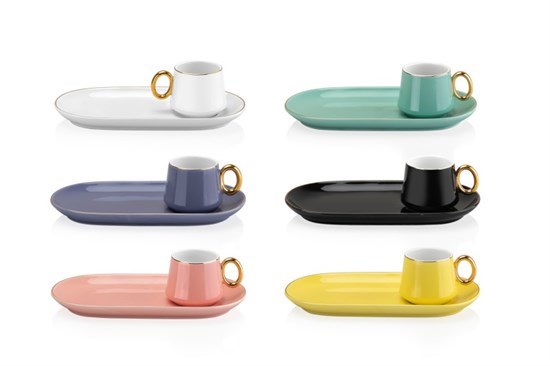 Gondola Kahve Fincan Seti Renkli-25446