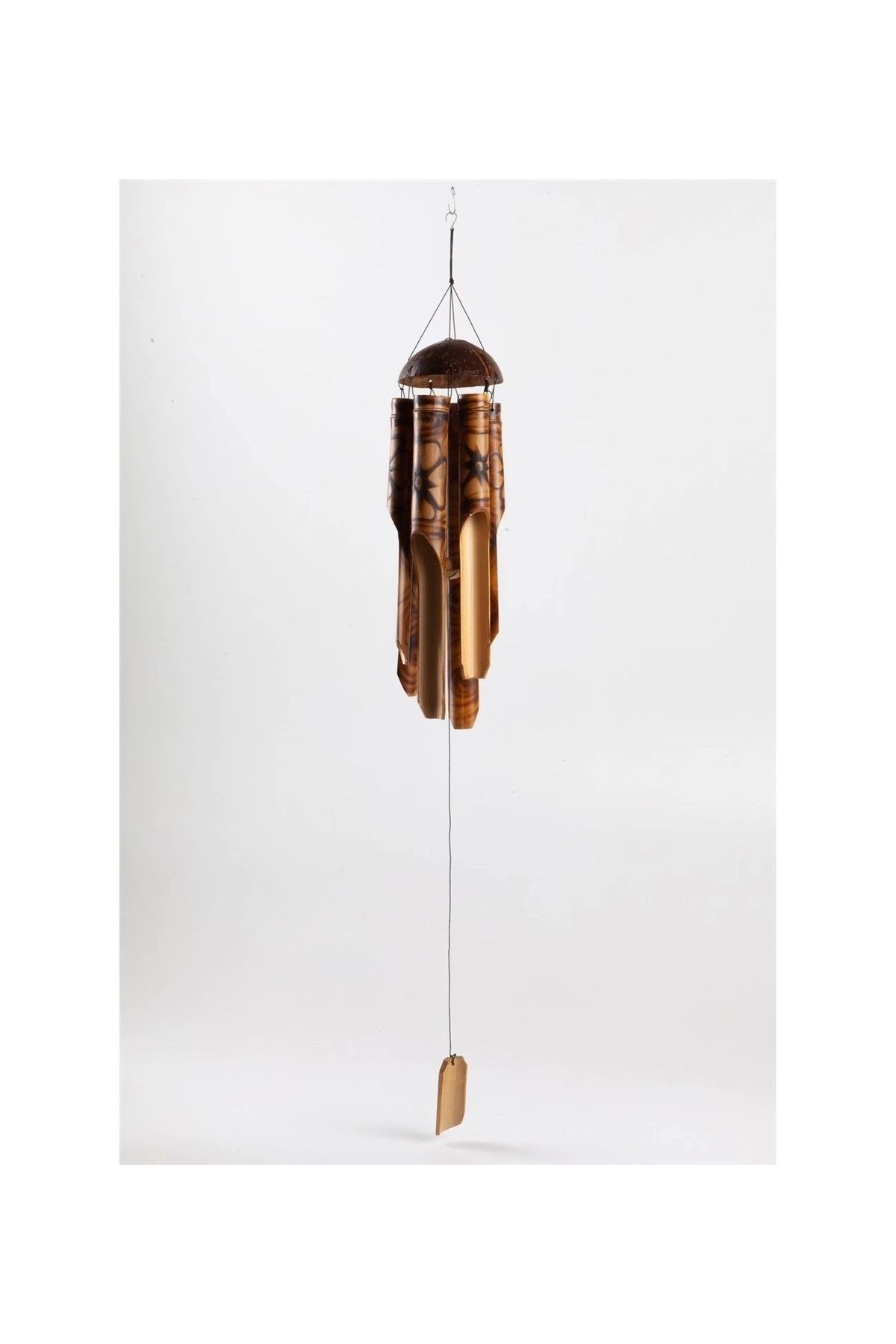 Bambu Coconat Kafalı Rüzgar Çanı 30 Cm