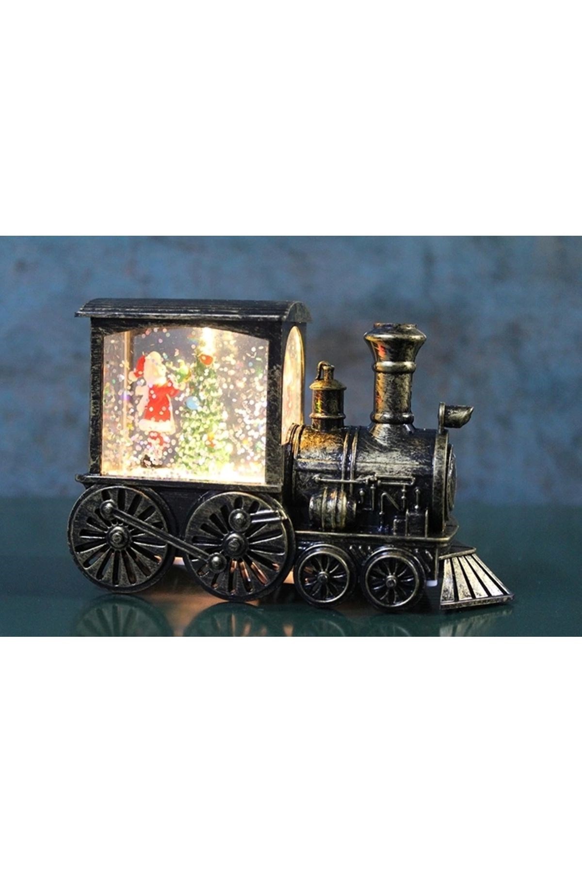 Trenli Yılbaşı Işıklı Kar Küresi Alk3221