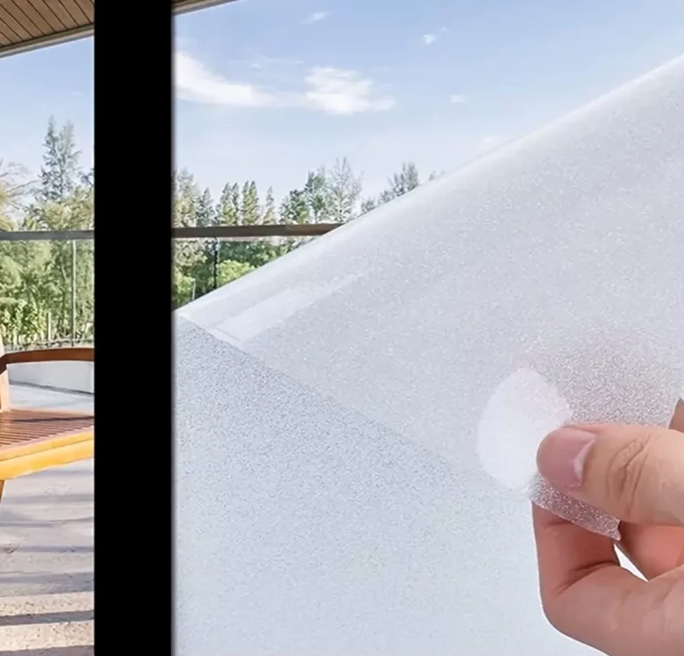 UV Engelleyici Buzlu Cam Filmi 5m x 60cm Mahremiyet Sağlayan Yapışkanlı Cam Folyo