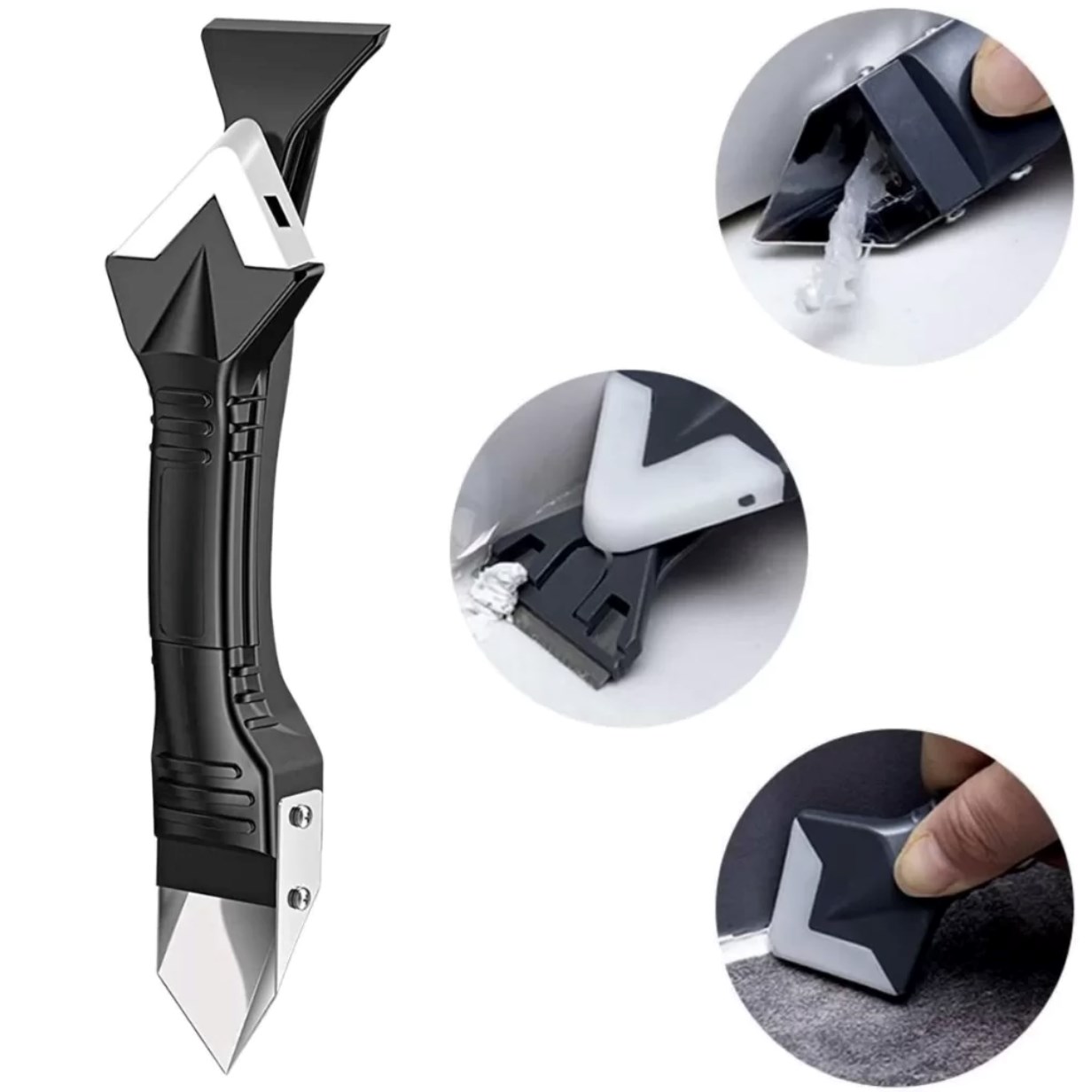 Silikon Düzeltici Kazıyıcı Ergonomik Saplı Çok Amaçlı El Aleti - Banyo & Mutfak İçin Uygun